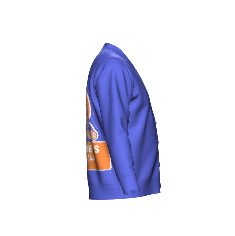 Bitcoin Ben Crypto Nashville Club Blue Knitted Cardigan