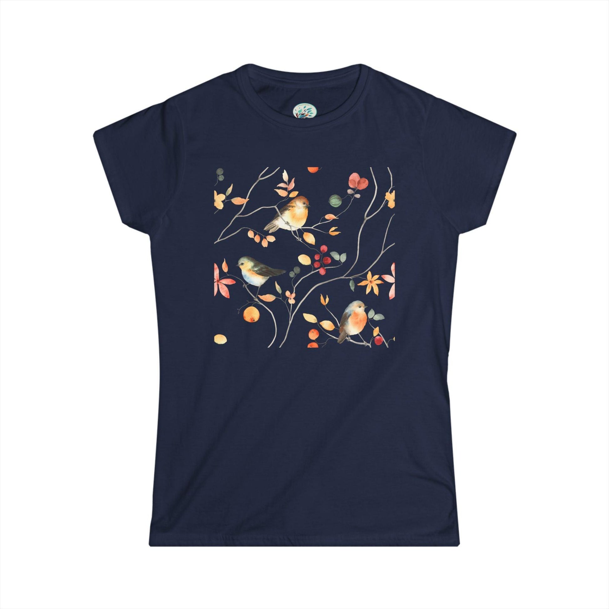 Birds in Flight Women's Softstyle Tee - Miniaday Designs, LLC.