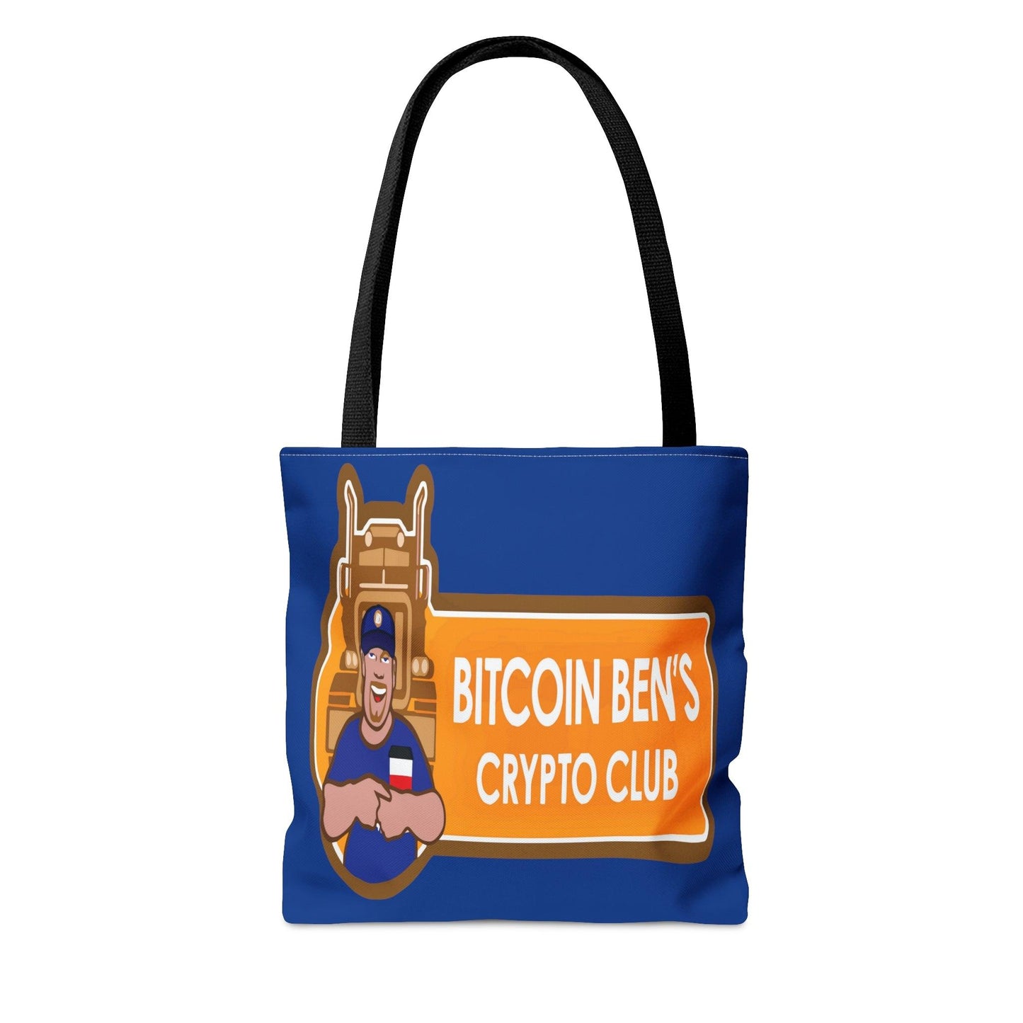 Miniaday Designs Bitcoin Ben BlueTote Bag - Miniaday Designs, LLC.