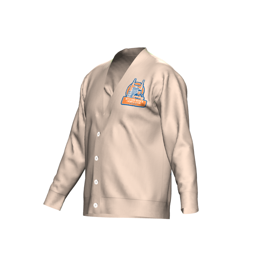 Bitcoin Ben Crypto Nashville Club Knitted Cardigan in Orange