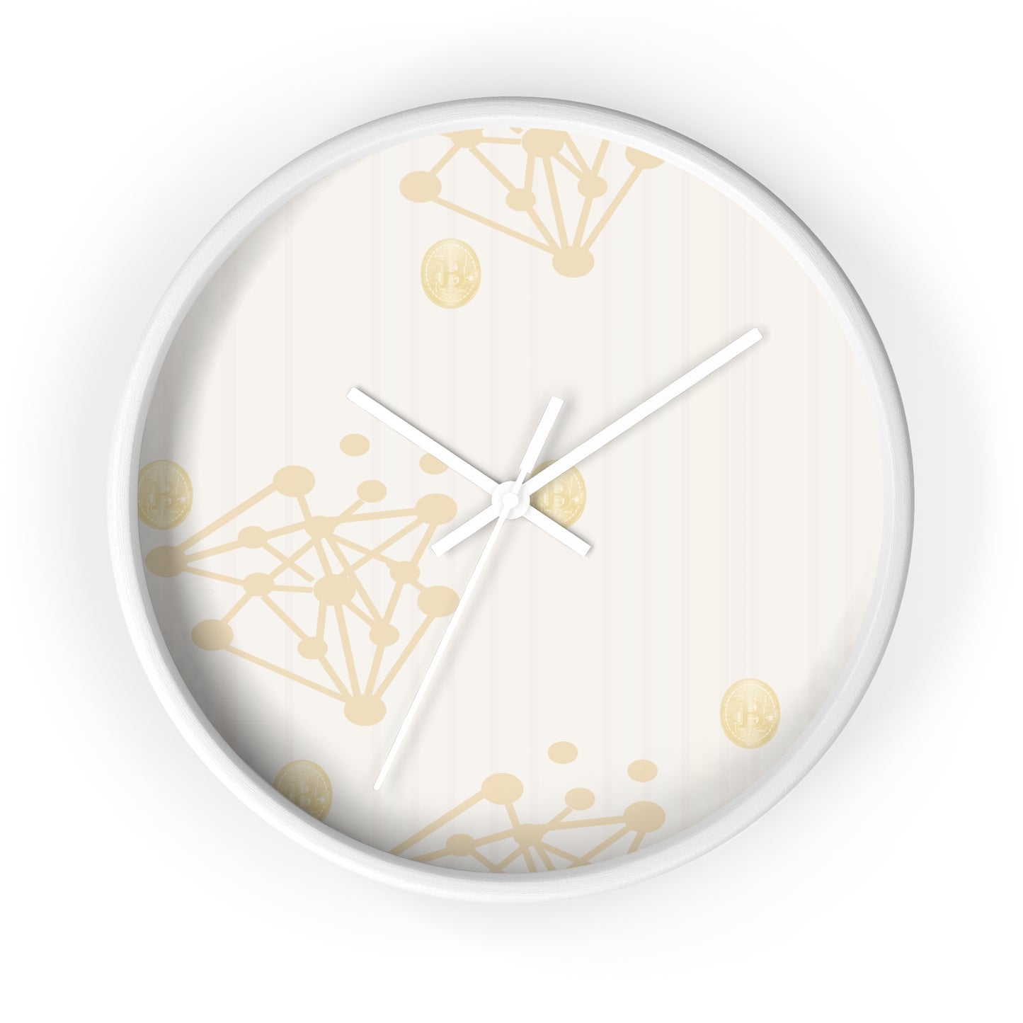 Gold Cryprto and Bitcon Wall Clock