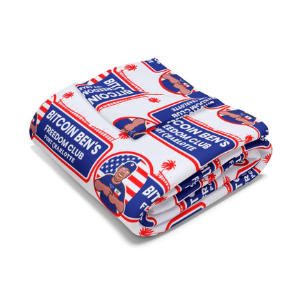 Bitcoin Ben Freedom Club Arctic Fleece Blanket - Miniaday Designs, LLC.