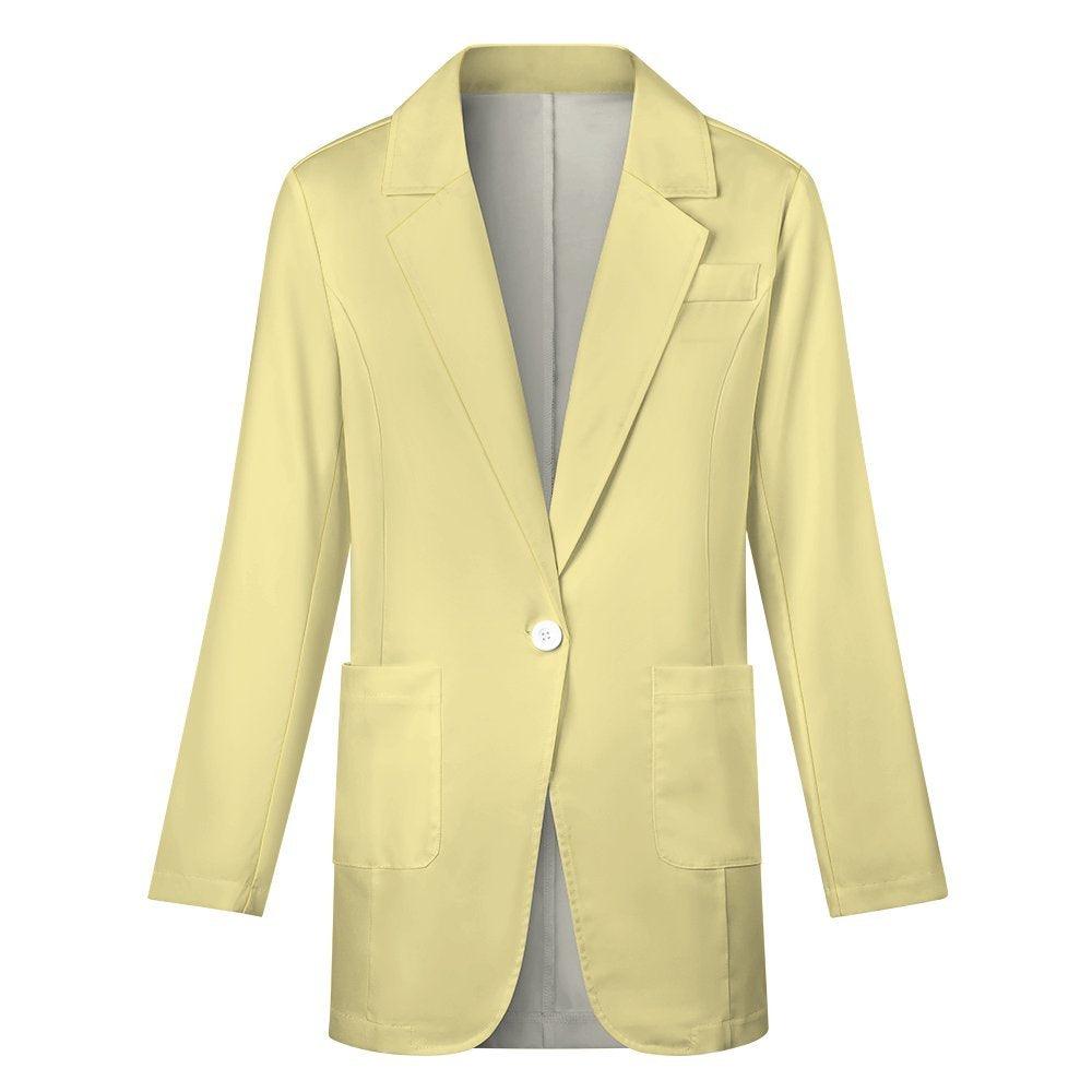 Miniaday Designs Solid Blazer Yellow - Miniaday Designs, LLC.