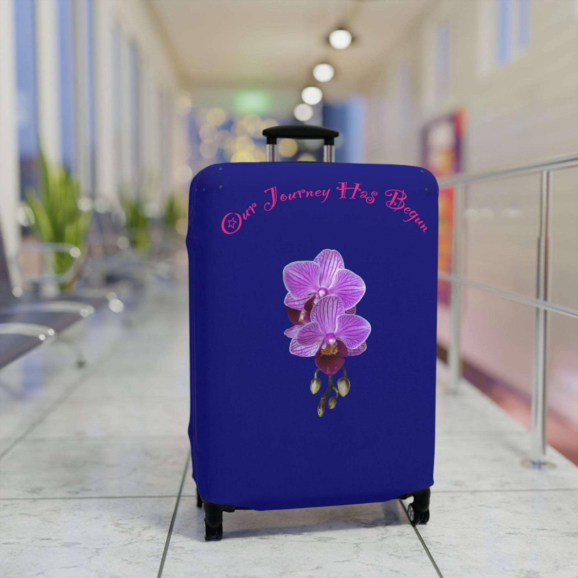 Lavender Voyage Collection by Miniaday Designs, LLC. Luggage Cover - Miniaday Designs, LLC.