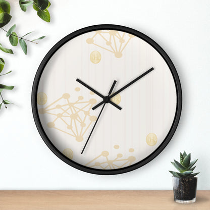 Gold Cryprto and Bitcon Wall Clock
