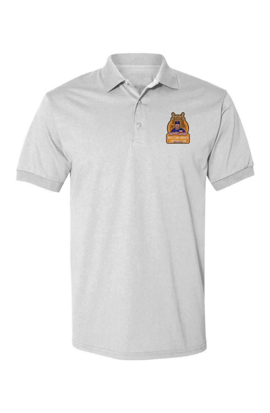 Bitcoin Ben Sarasota Club Dryblend Jersey Polo - Miniaday Designs, LLC.