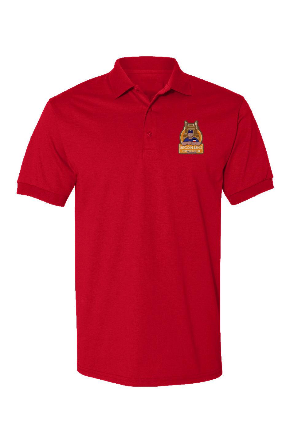 Bitcoin Ben Sarasota Club Dryblend Jersey Polo - Miniaday Designs, LLC.