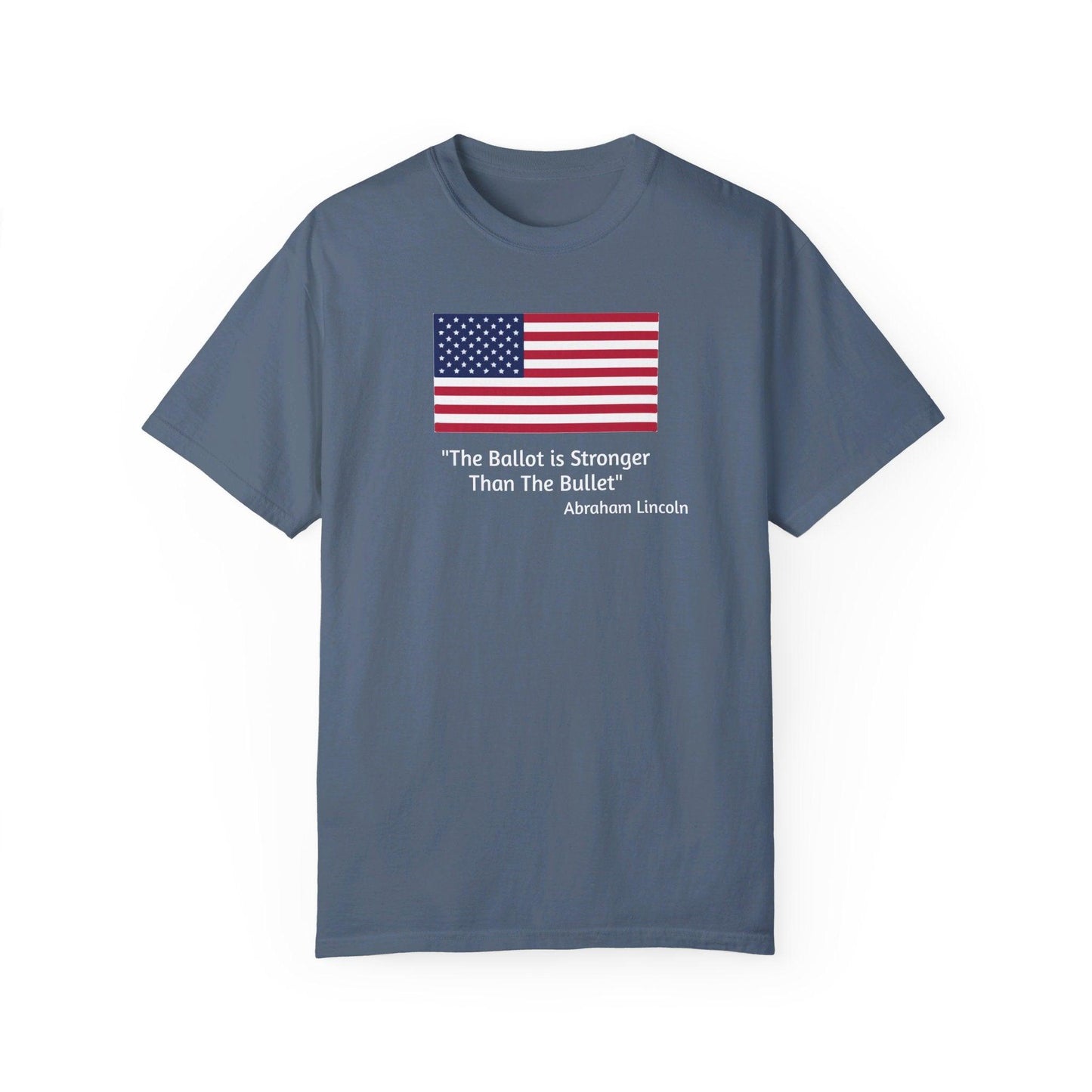 The Ballot is Stronger Than The Bullet Unisex Garment-Dyed T-shirt - Miniaday Designs, LLC.