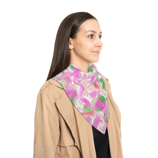 Enchanted Blooms by Miniaday Designs, LLC.  Poly Scarf