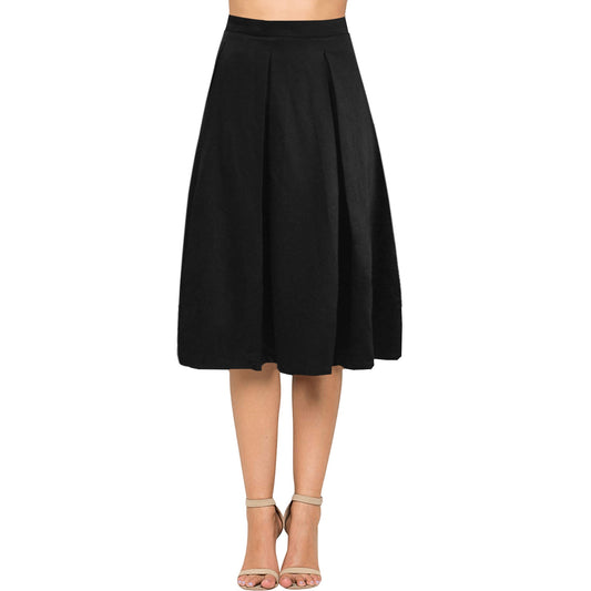 Miniaday Designs Women's Black and White Crepe Skirts