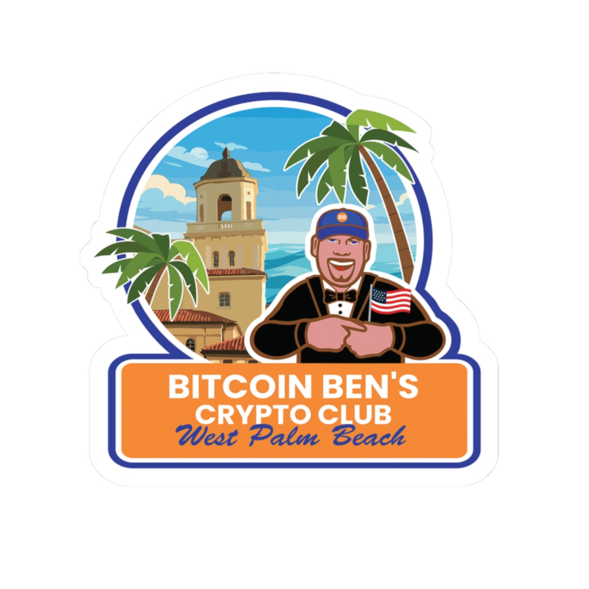 BBCC West Palm Beach Club Kiss-Cut Stickers