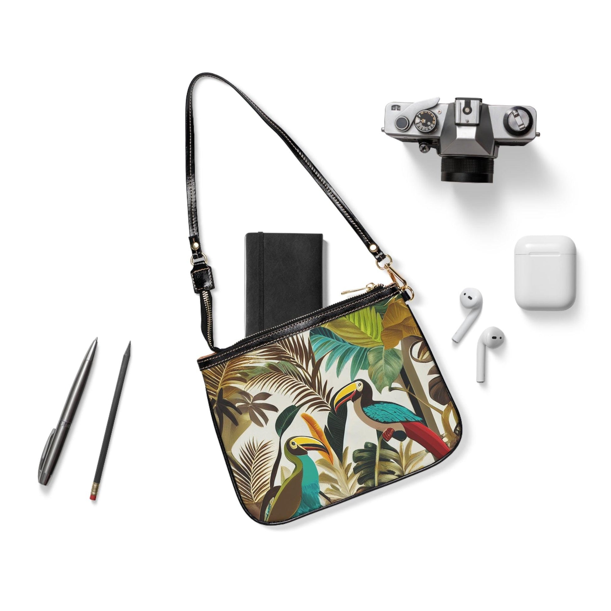 Miniaday Designs Small Shoulder Bag Tropical Toucan Multicolor - Miniaday Designs, LLC.