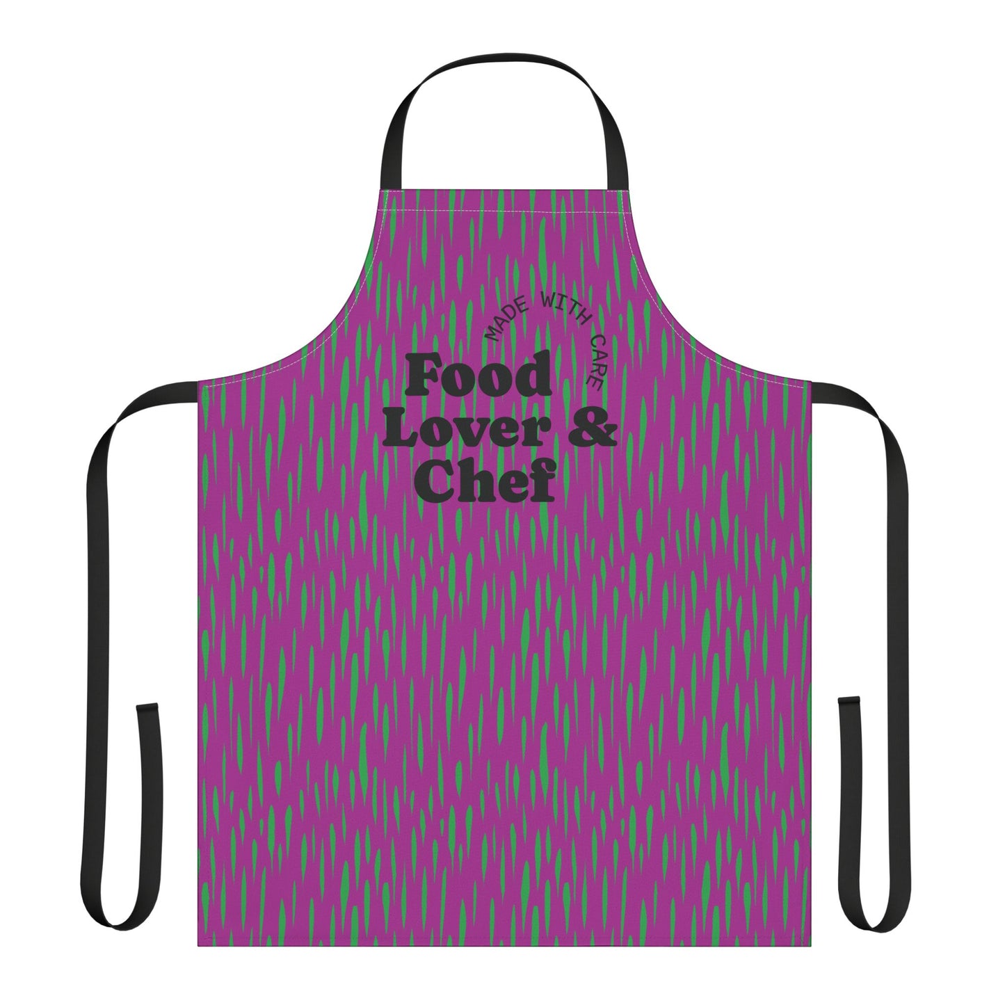 Animal Print Hot Pink and Pickle Green  Food Lover Chef Apron, 5-Color Straps (AOP)