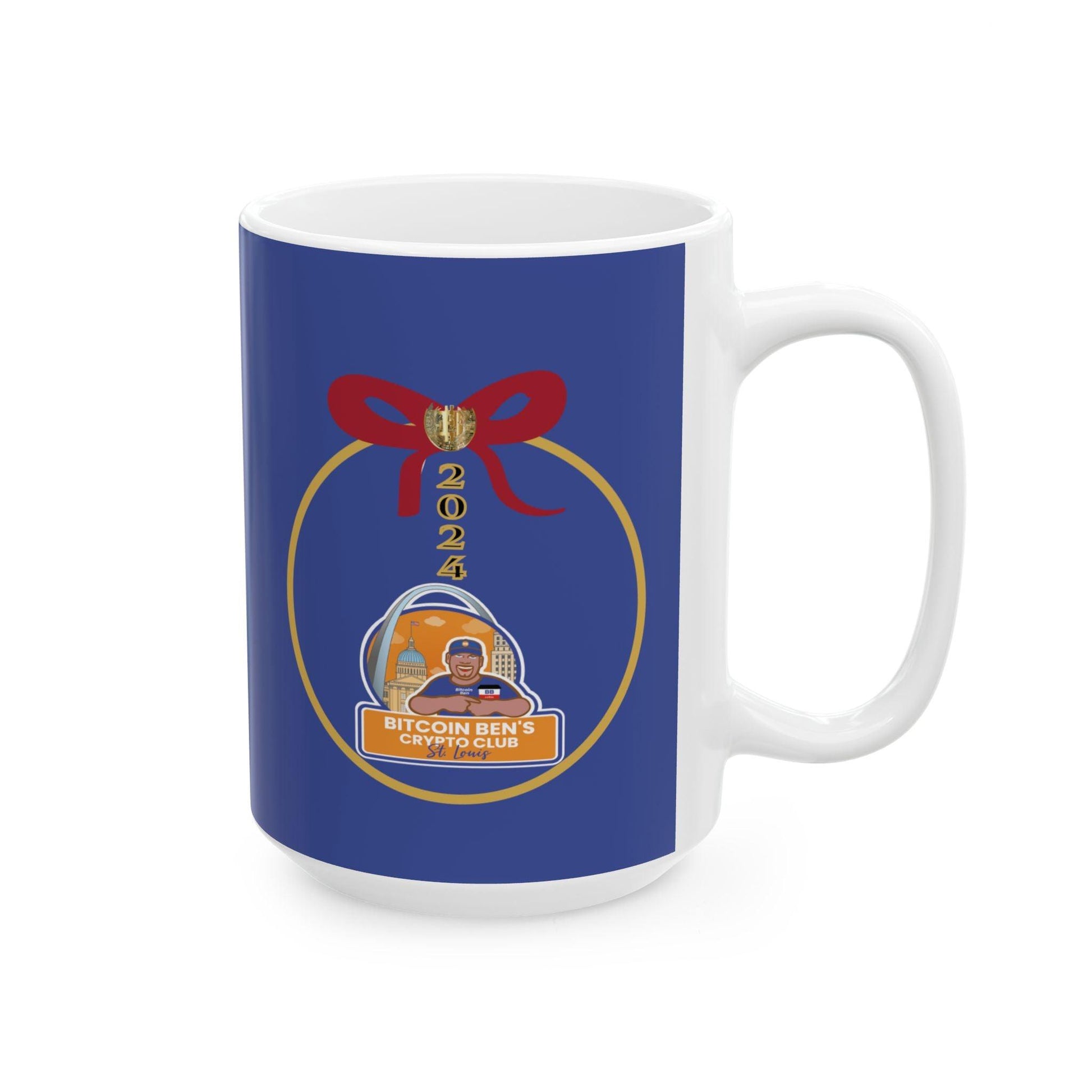 BBCC St. Louis Christmas Ceramic Mug, (11oz, 15oz) - Miniaday Designs, LLC.