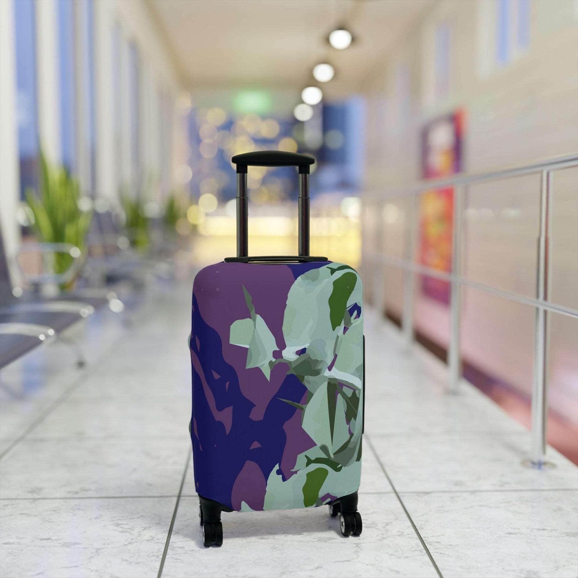 Floral Abstraction Harmony Collection by Miniaday Designs, LLC. Luggage Cover - Miniaday Designs, LLC.