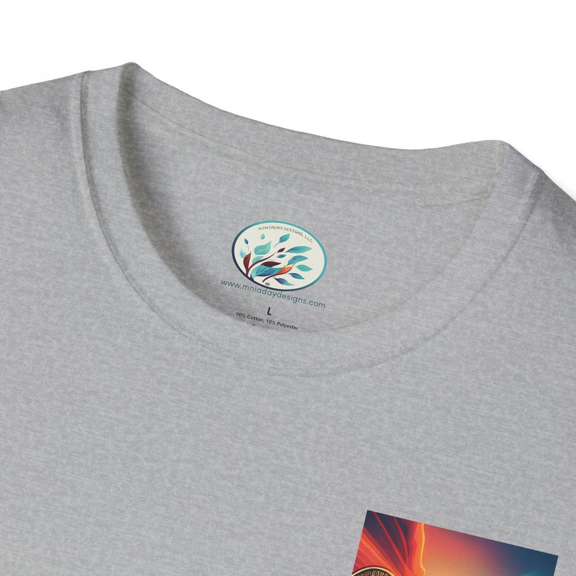 Ride the Wave Bitcoin Unisex Softstyle T-Shirt - Miniaday Designs, LLC.