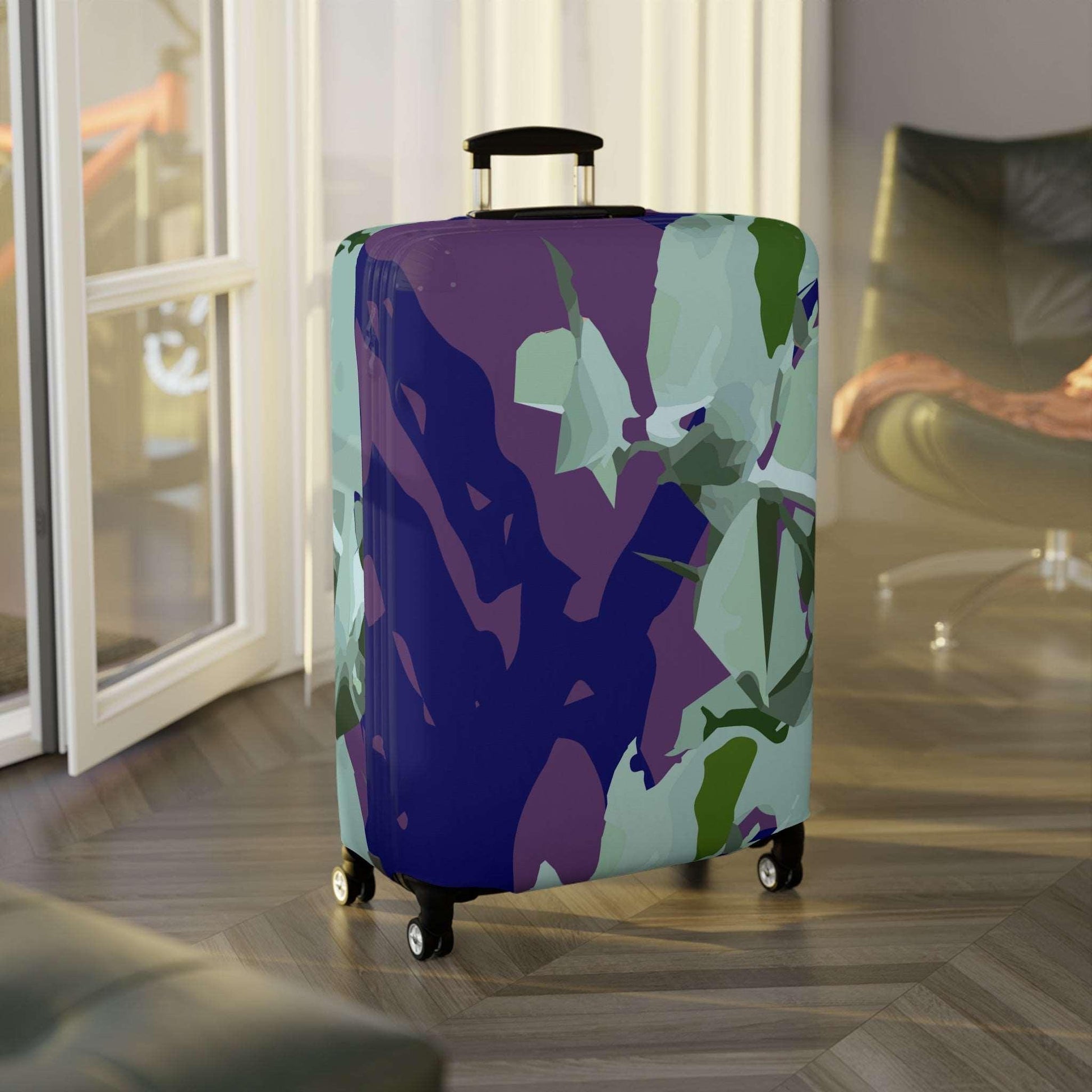 Floral Abstraction Harmony Collection by Miniaday Designs, LLC. Luggage Cover - Miniaday Designs, LLC.
