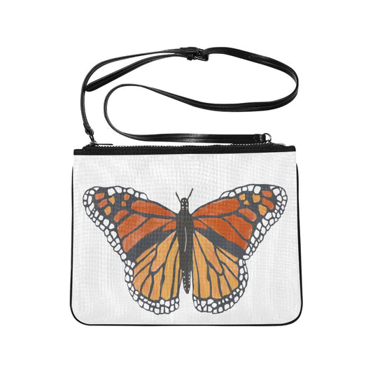 Slim Designer Clutch Bag- Miniaday Collection-Monarch Butterfly