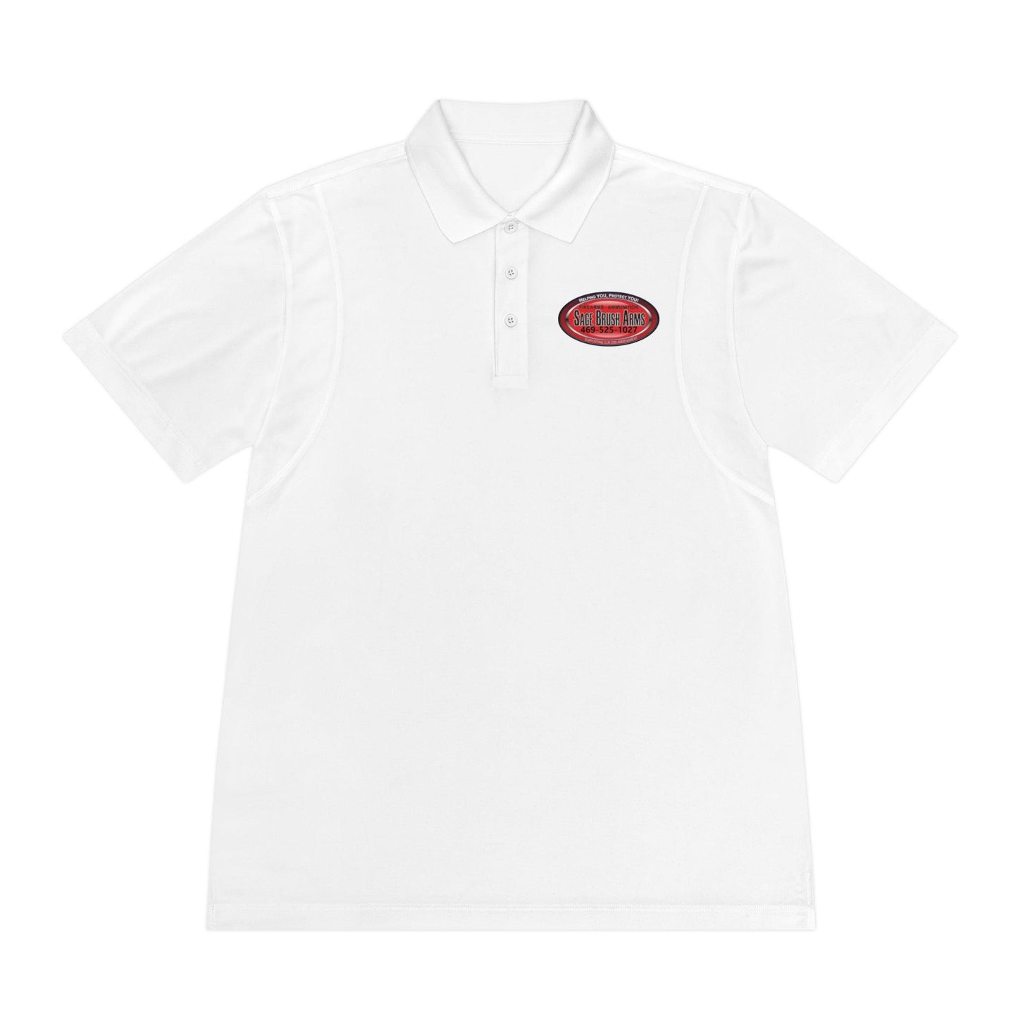 Sage Brush Arms Logo Men's Sport Polo Shirt - Miniaday Designs, LLC.