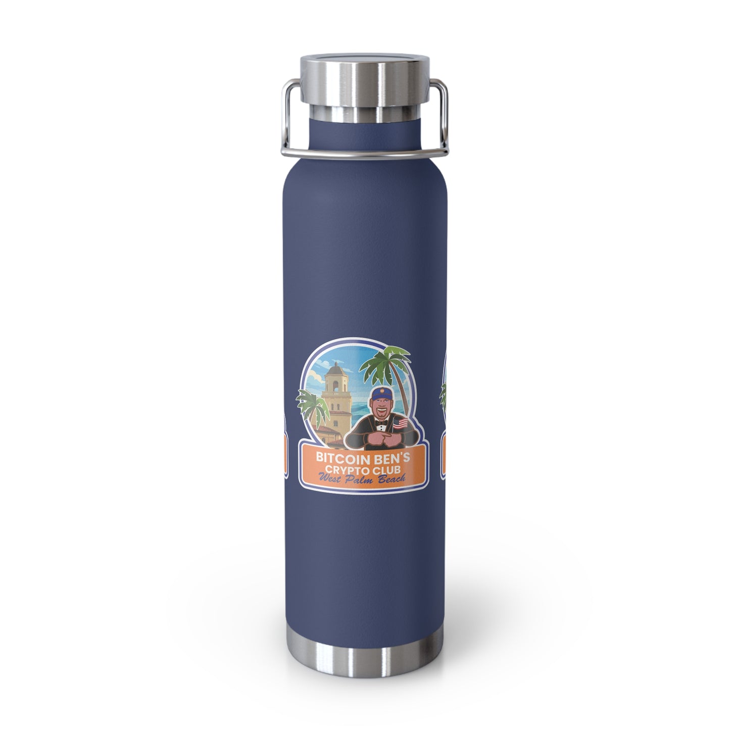 BBCC West Palm Beach Club Copper Vacuum Insulated Bottle, 22oz