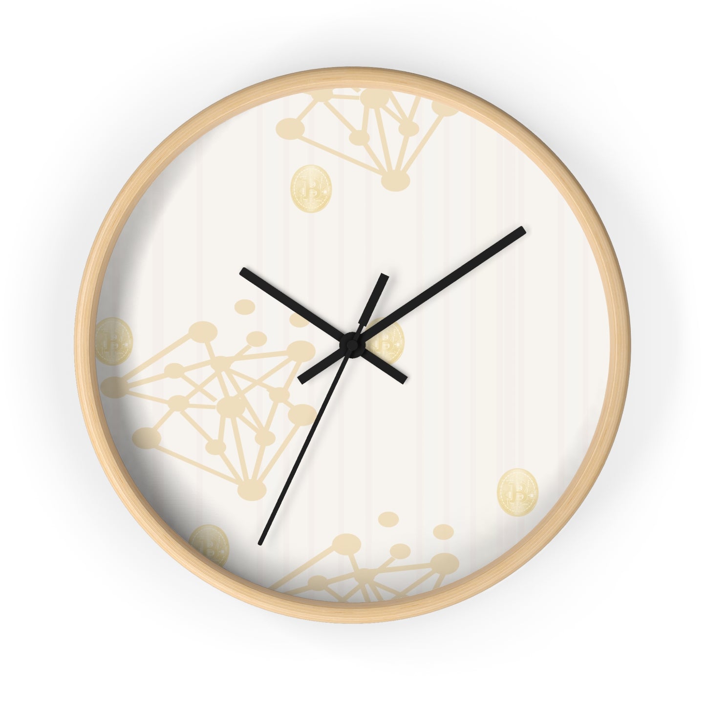 Gold Cryprto and Bitcon Wall Clock