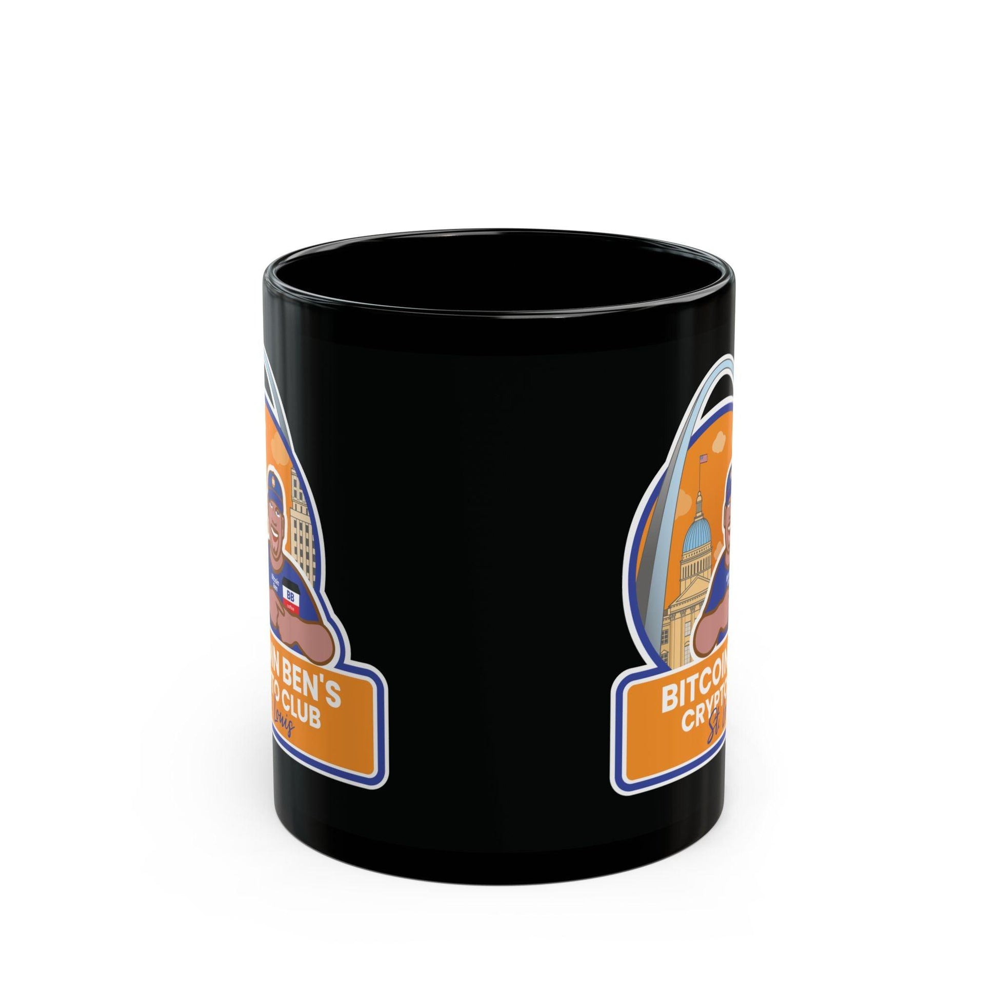 Bitcoin Ben St Louis Club Black Mug (11oz, 15oz) - Miniaday Designs, LLC.