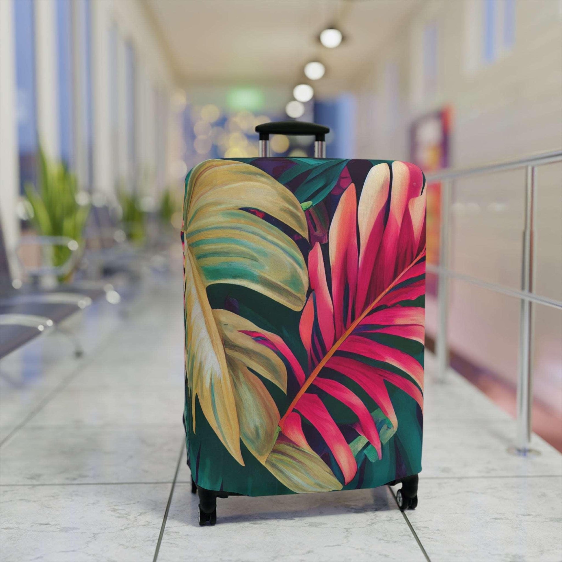 Enchanting Foliage: A Fusion of Realism and Exoticism in Brushwork by Miniaday Designs, LLC. Luggage Cover - Miniaday Designs, LLC.