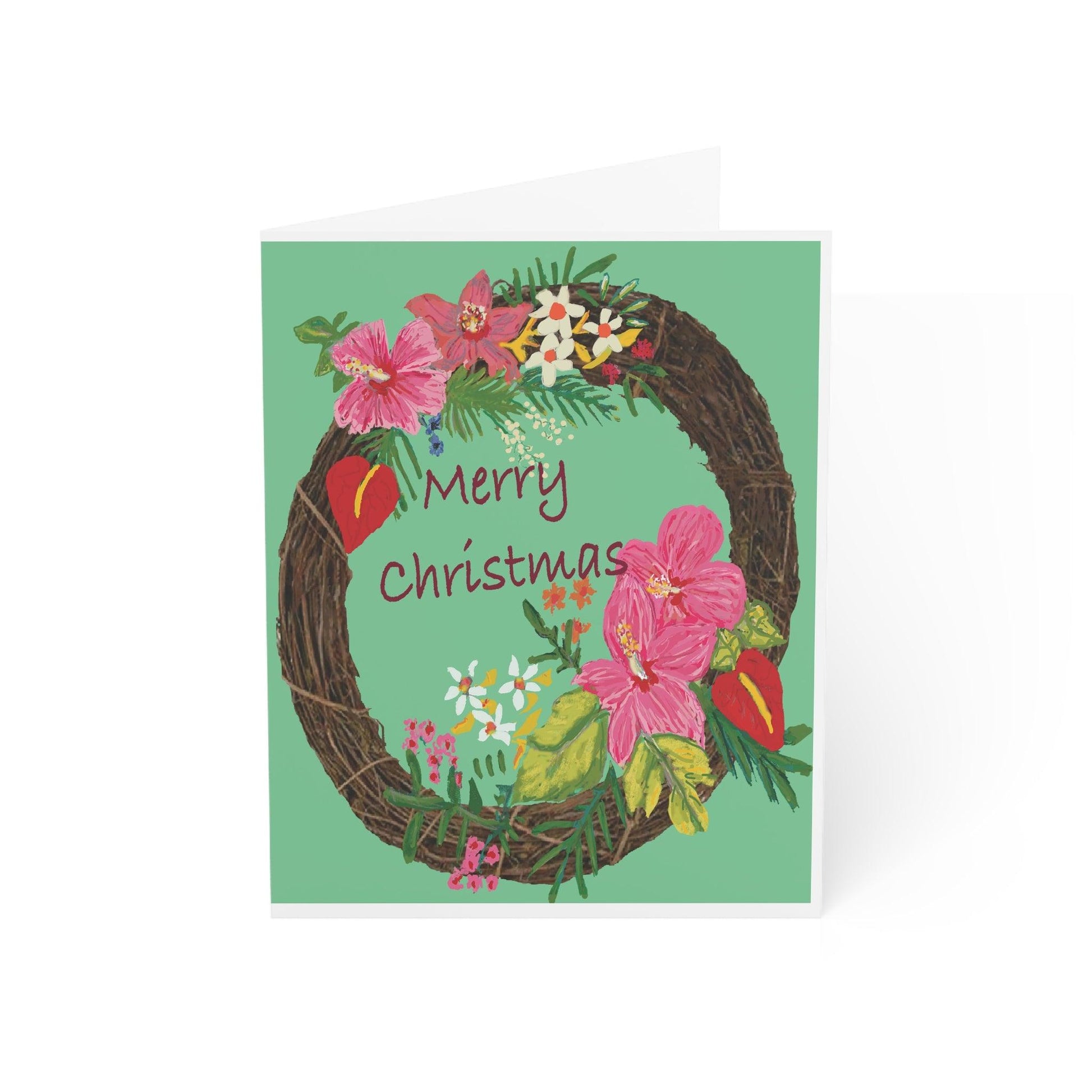 Miniaday Designs Tropical Christmas Greeting Cards (1, 10, 30, and 50pcs) - Miniaday Designs, LLC.