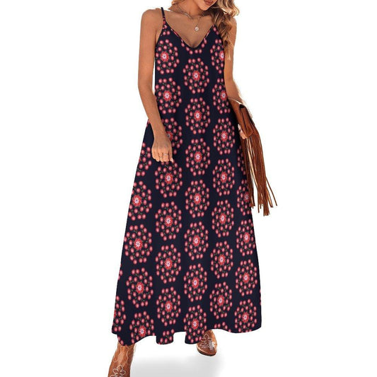 Miniaday Designs Bohemian Elegance Collection Blue Spaghetti Strap Ankle-Length Dress - Miniaday Designs, LLC.