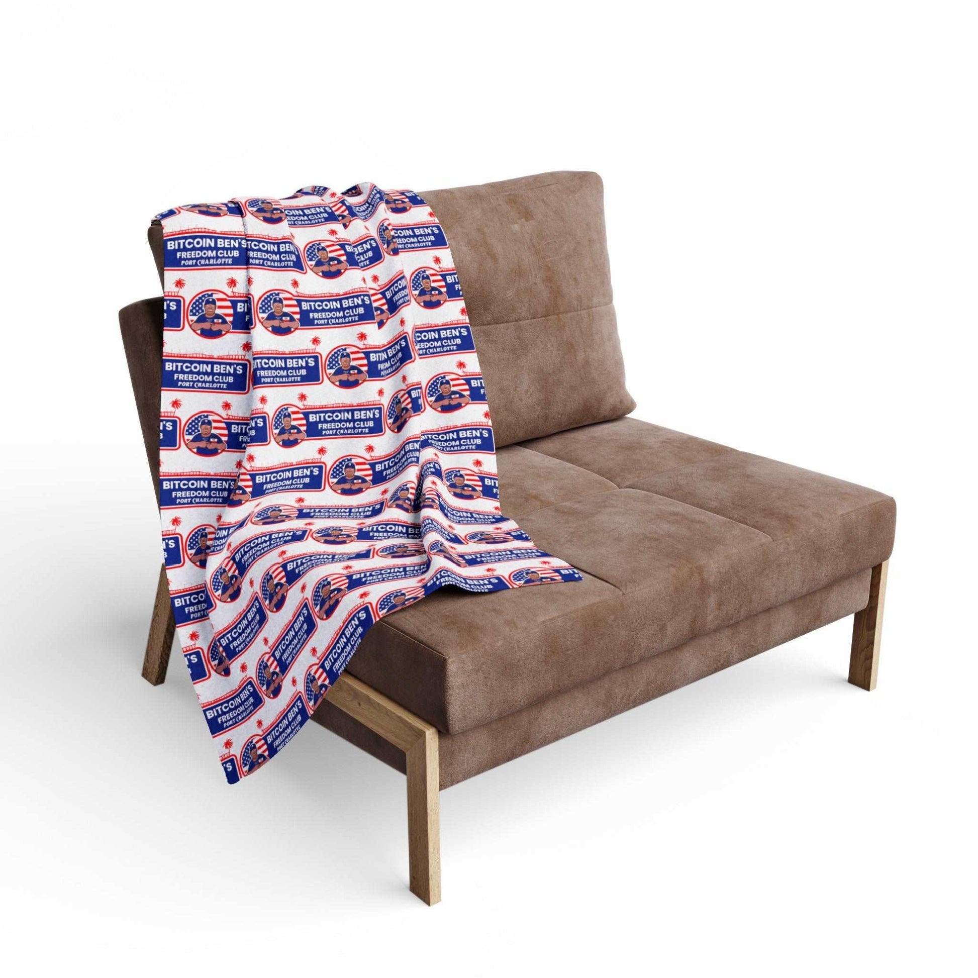 Bitcoin Ben Freedom Club Arctic Fleece Blanket - Miniaday Designs, LLC.