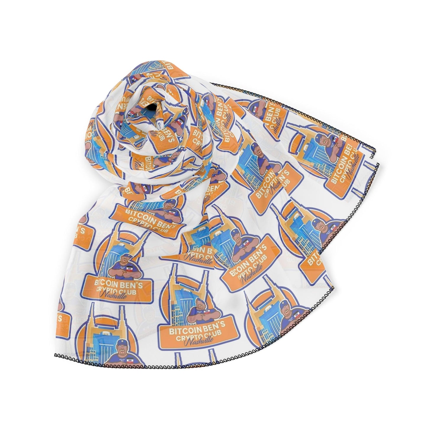 Miniaday Designs Bitcoin Ben Nashville Club Poly Scarf 2 Types - Miniaday Designs, LLC.