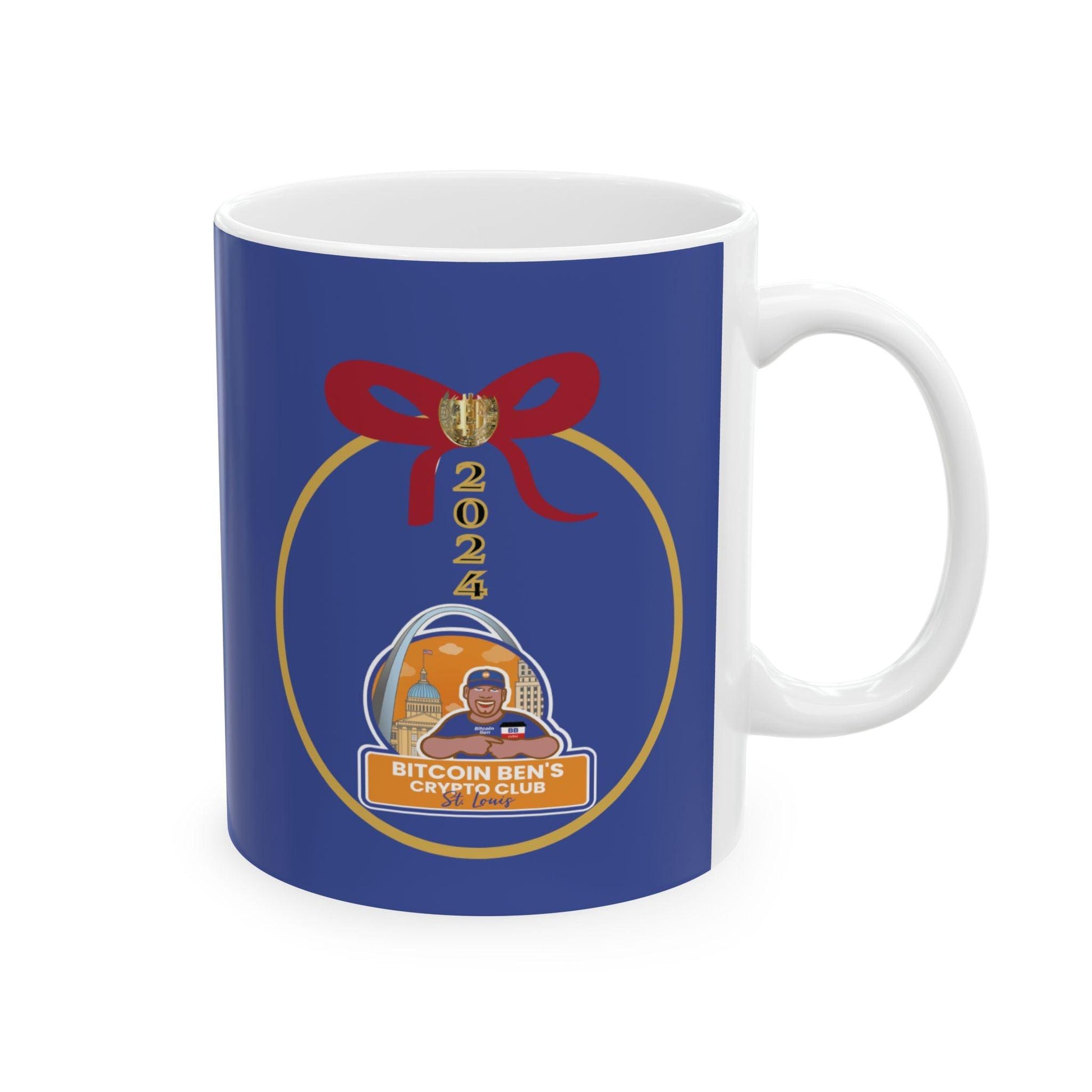 BBCC St. Louis Christmas Ceramic Mug, (11oz, 15oz) - Miniaday Designs, LLC.