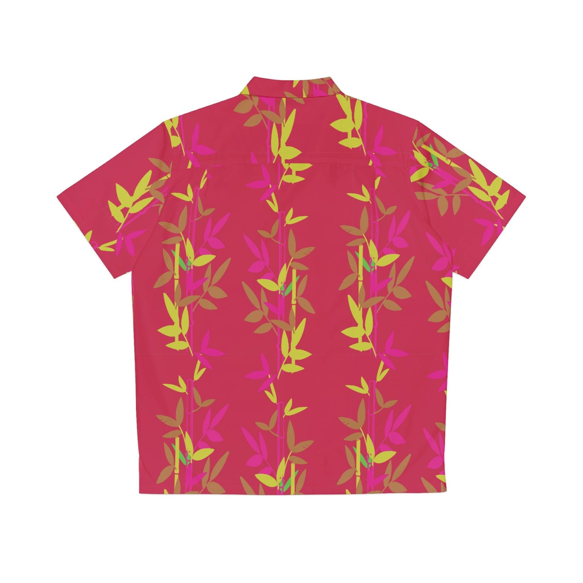 Miniaday Designs Red Bamboo Men's Hawaiian Shirt - Miniaday Designs, LLC.