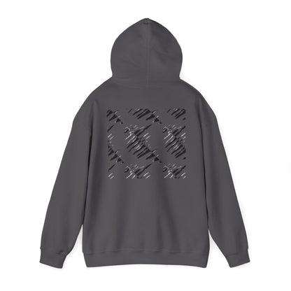 Ryan's Black and Grey Unisex Heavy Blend™ Hooded Sweatshirt - Miniaday Designs, LLC.