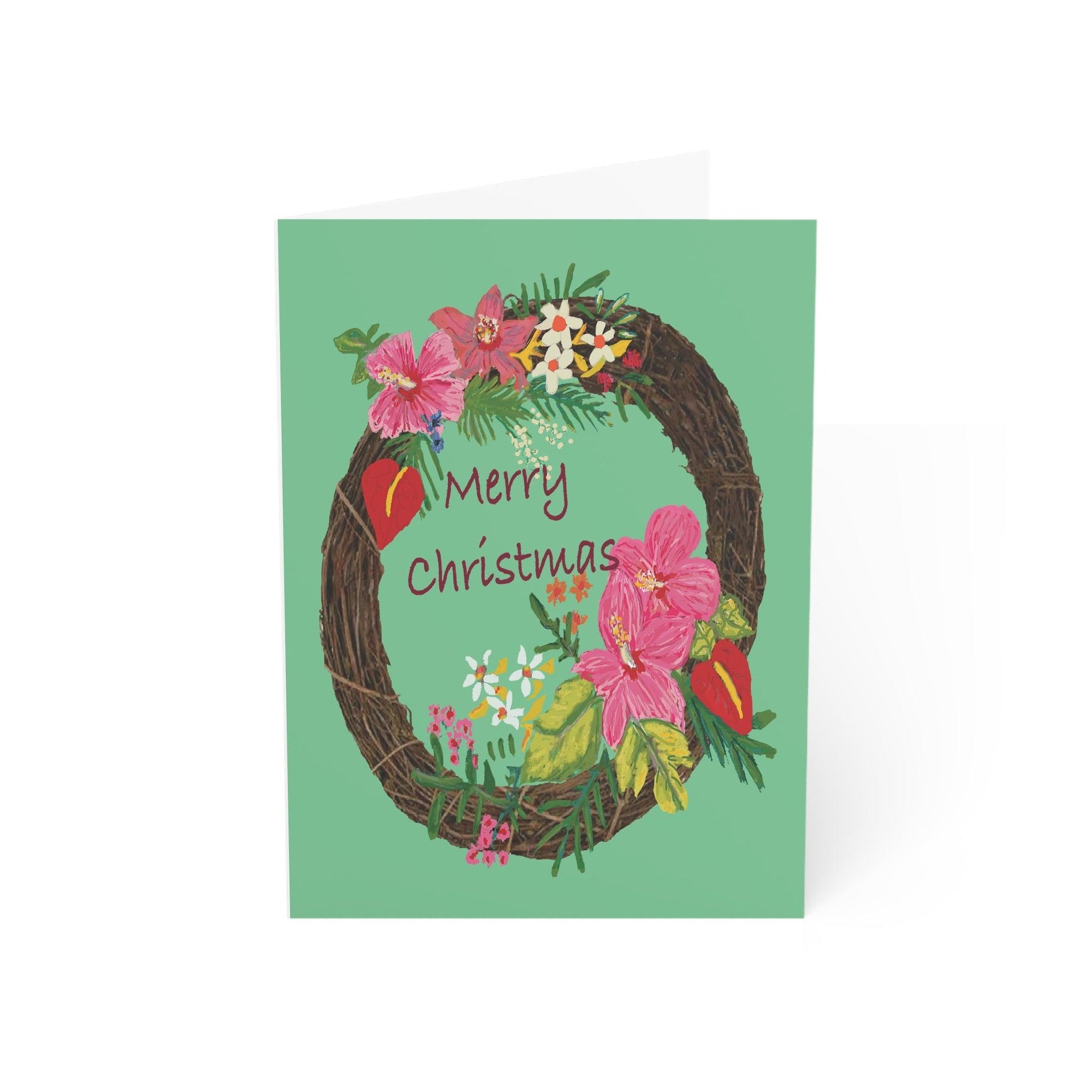 Miniaday Designs Tropical Christmas Greeting Cards (1, 10, 30, and 50pcs) - Miniaday Designs, LLC.