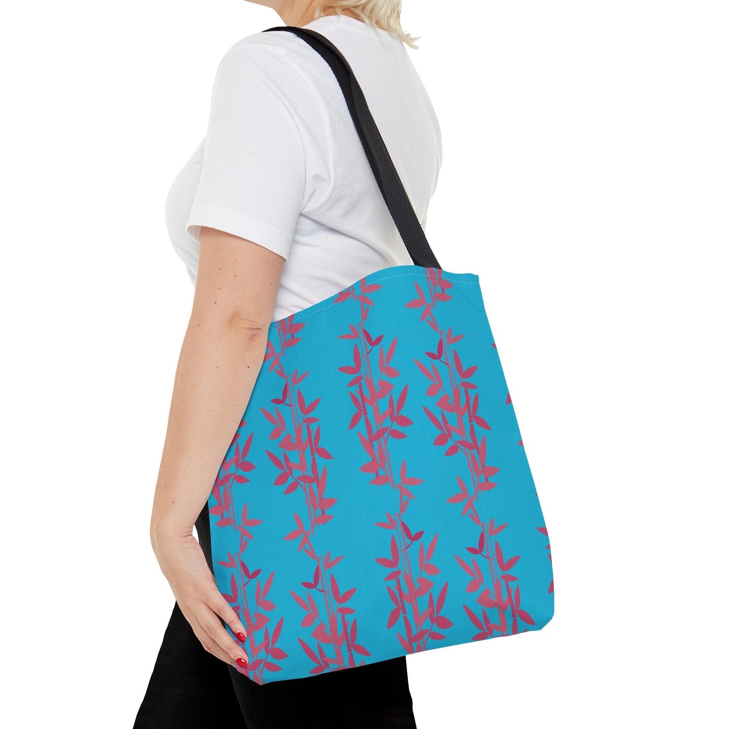 Miniaday Designs Teal Bamboo Tote Bag - Miniaday Designs, LLC.