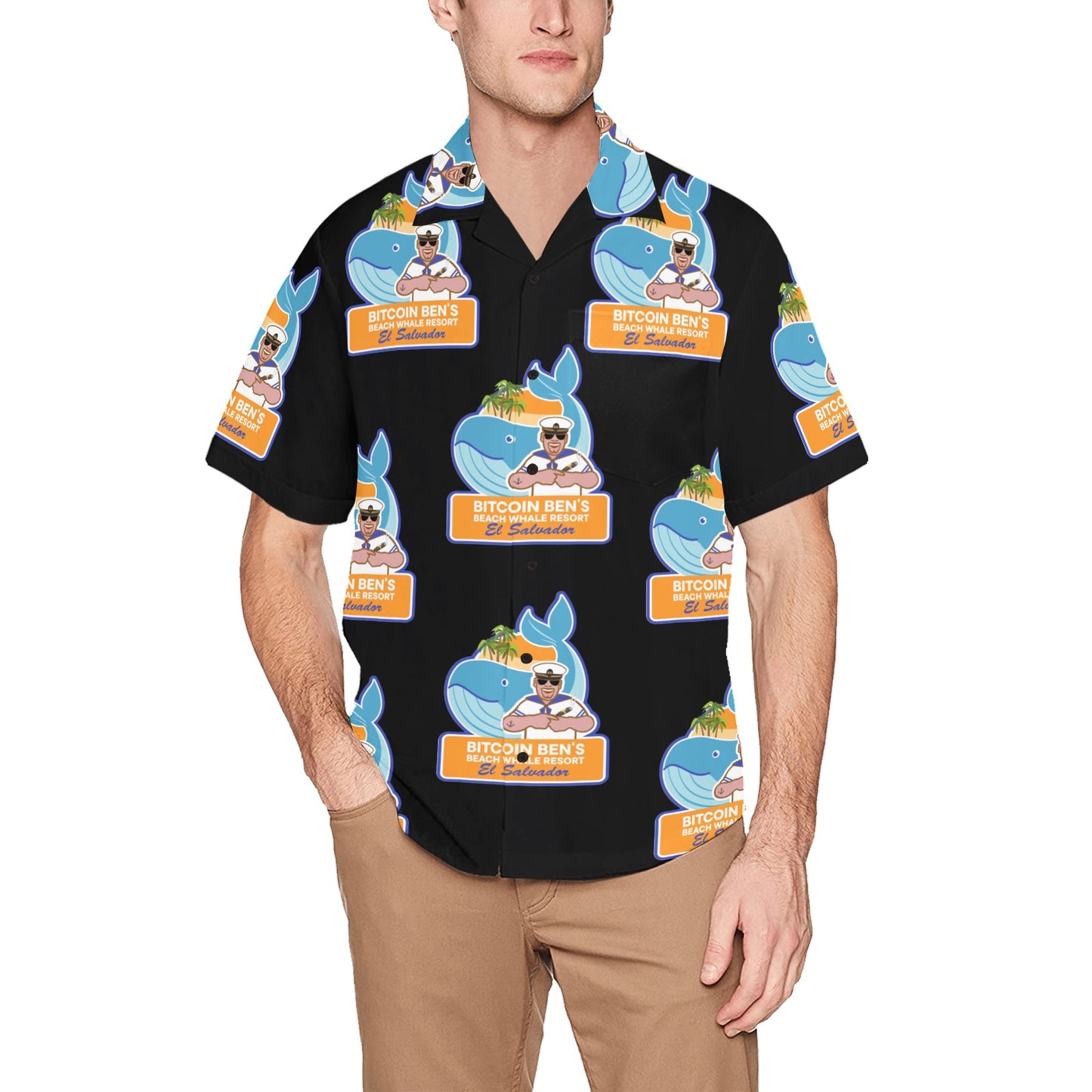BBCC Whale Resort LARGER LOGO Hawaiian Shirt