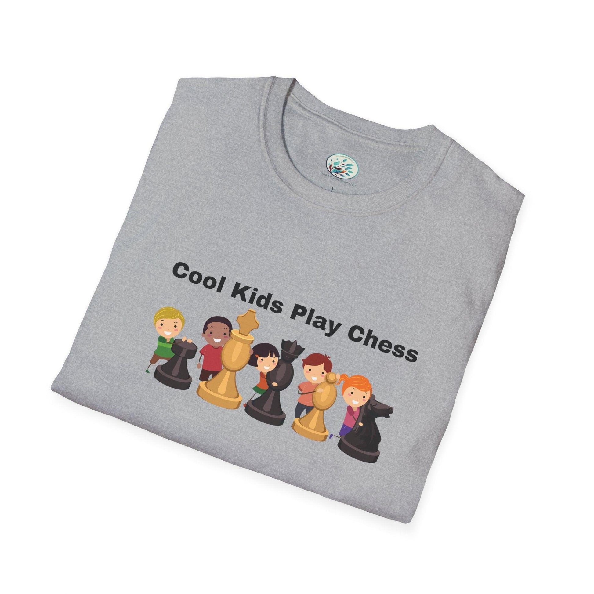 Cool Kids Play Chess Unisex Softstyle T-Shirt Men's Size - Miniaday Designs, LLC.