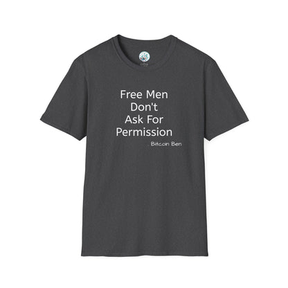 Bitcoin Ben Free Men Unisex Softstyle T-Shirt - Miniaday Designs, LLC.
