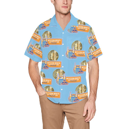 Miniaday Designs Bitcoin Ben Nashville Crypto Club Wide Logo Hawaiian Shirts