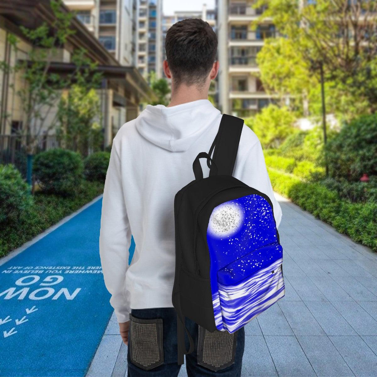 Ryan's Moon Over the Water Laptop Backpack - Miniaday Designs, LLC.