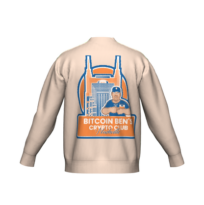 Bitcoin Ben Crypto Nashville Club Knitted Cardigan in Orange
