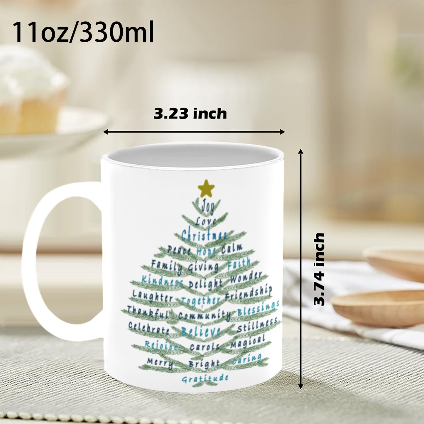 Designer Made Christmas Message Mug