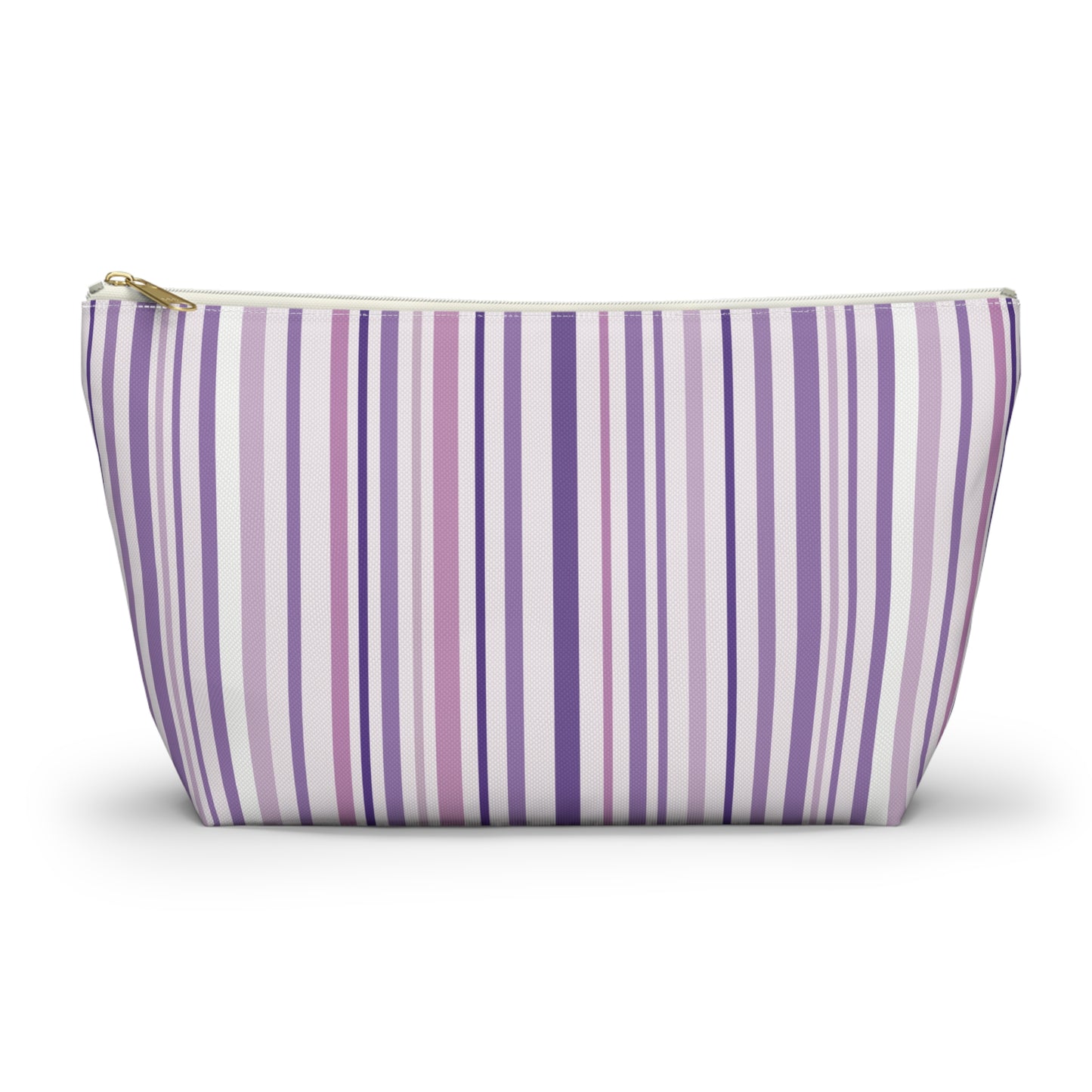 Pink and Purple Stripes Accessory Pouch w T-bottom