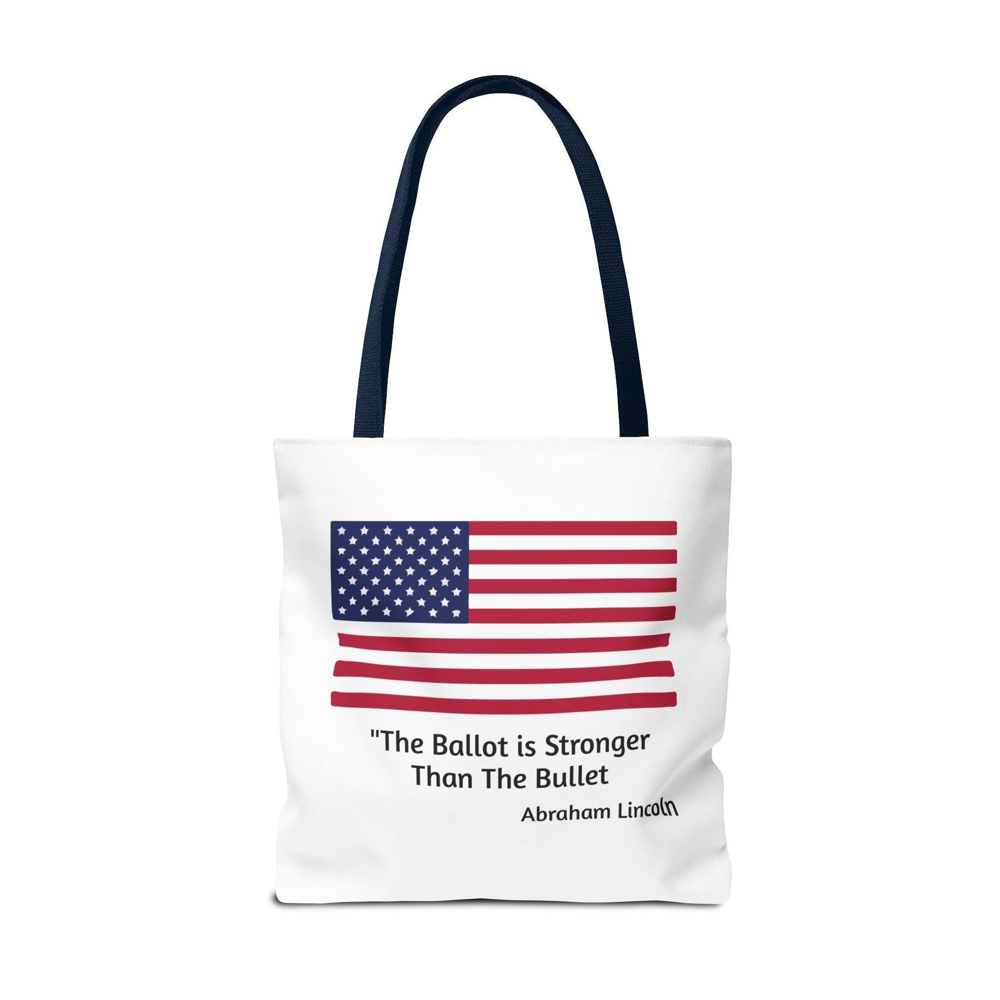 The Ballot is Stronger Than The Bullet Tote Bag (AOP) - Miniaday Designs, LLC.
