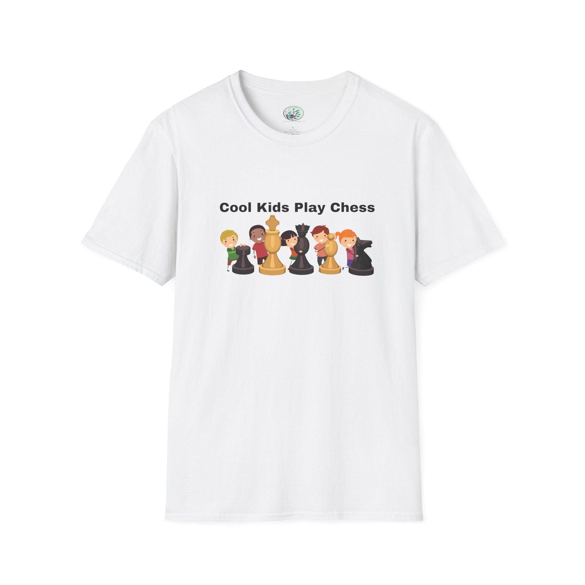 Cool Kids Play Chess Unisex Softstyle T-Shirt Men's Size - Miniaday Designs, LLC.