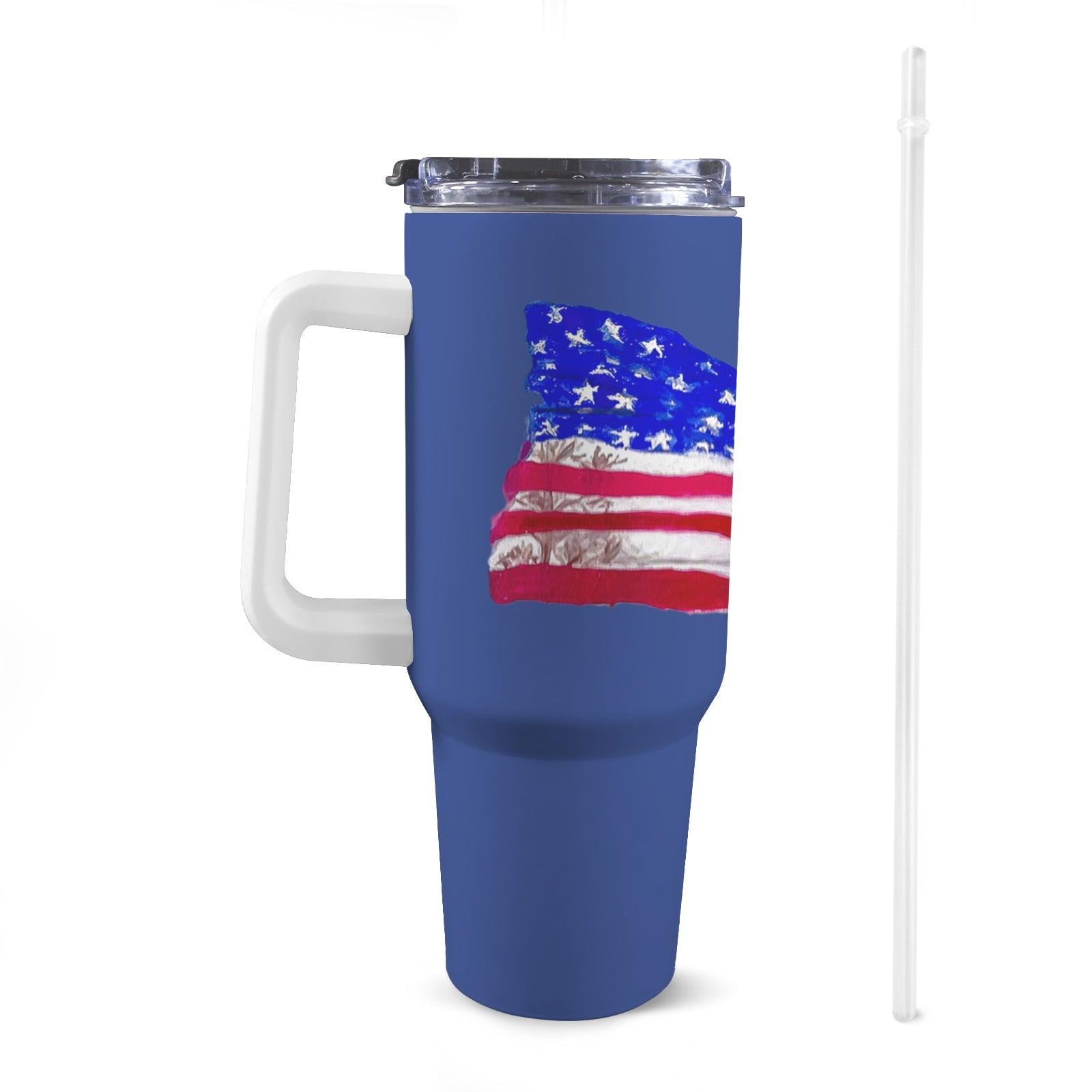 Miniaday Designs Patriotic 40 Oz Tumblers with Handles - Miniaday Designs, LLC.