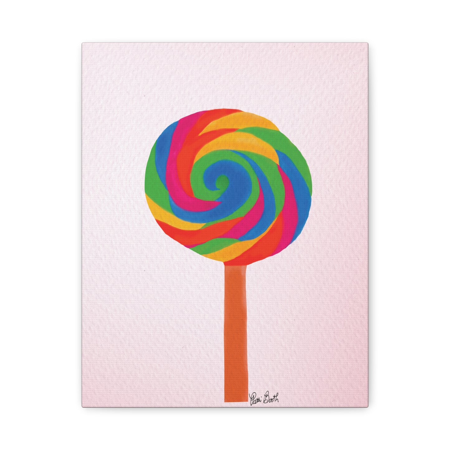 Rainbow Lollipop Canvas