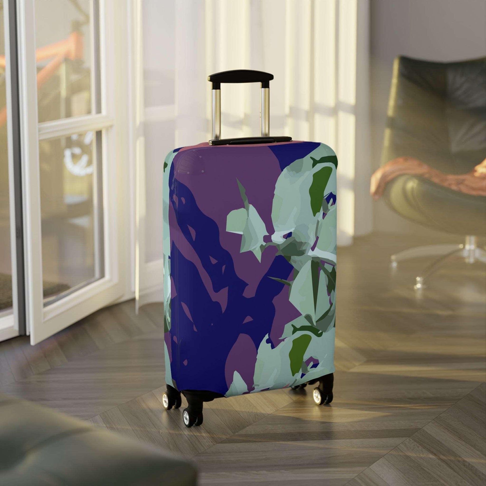 Floral Abstraction Harmony Collection by Miniaday Designs, LLC. Luggage Cover - Miniaday Designs, LLC.