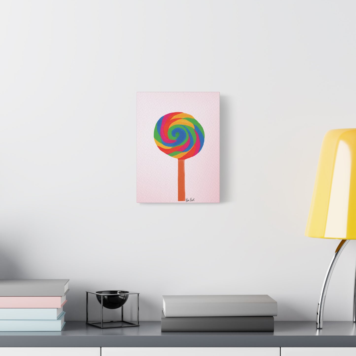 Rainbow Lollipop Canvas